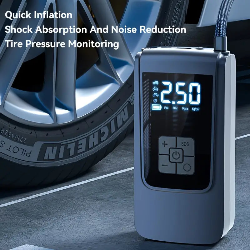 Portable Car Inflator Pump with LED Light