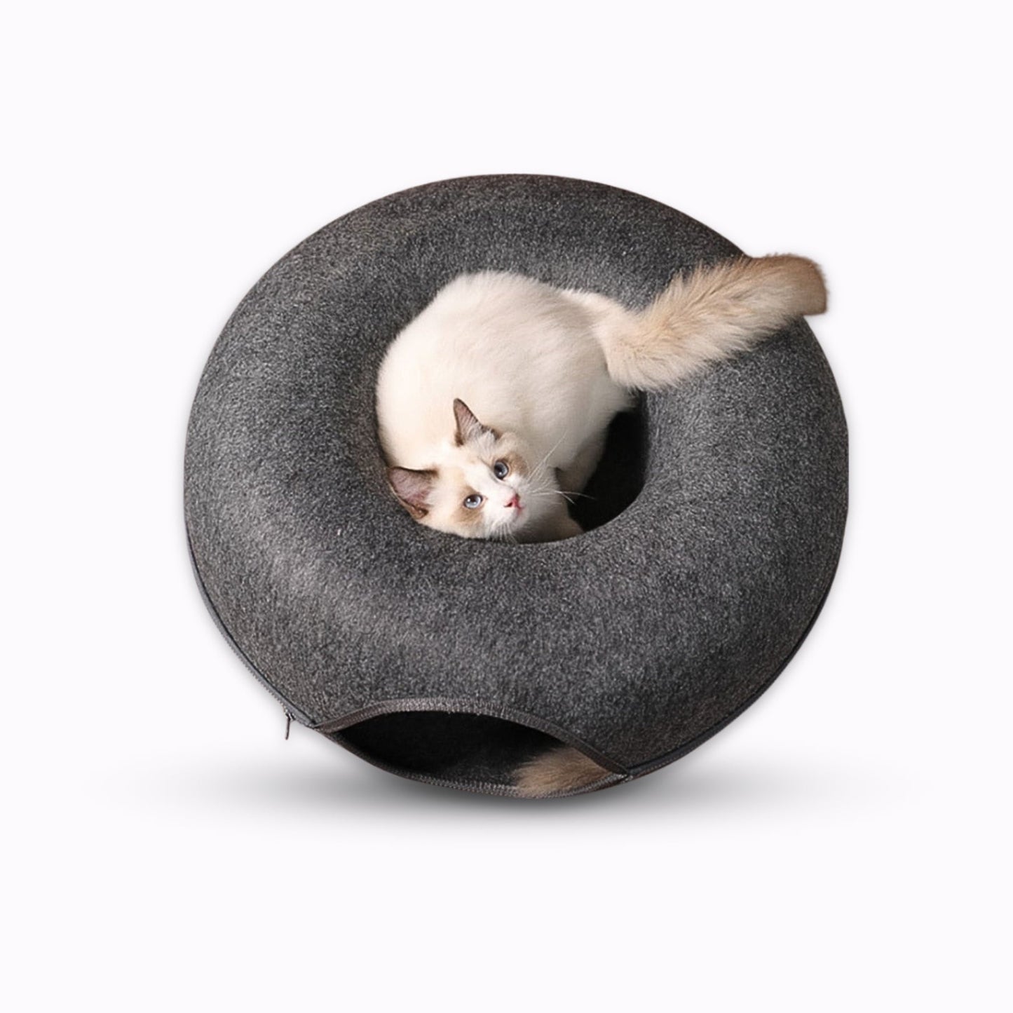 Pet Cavern™ Donut Cat Tunnel Bed