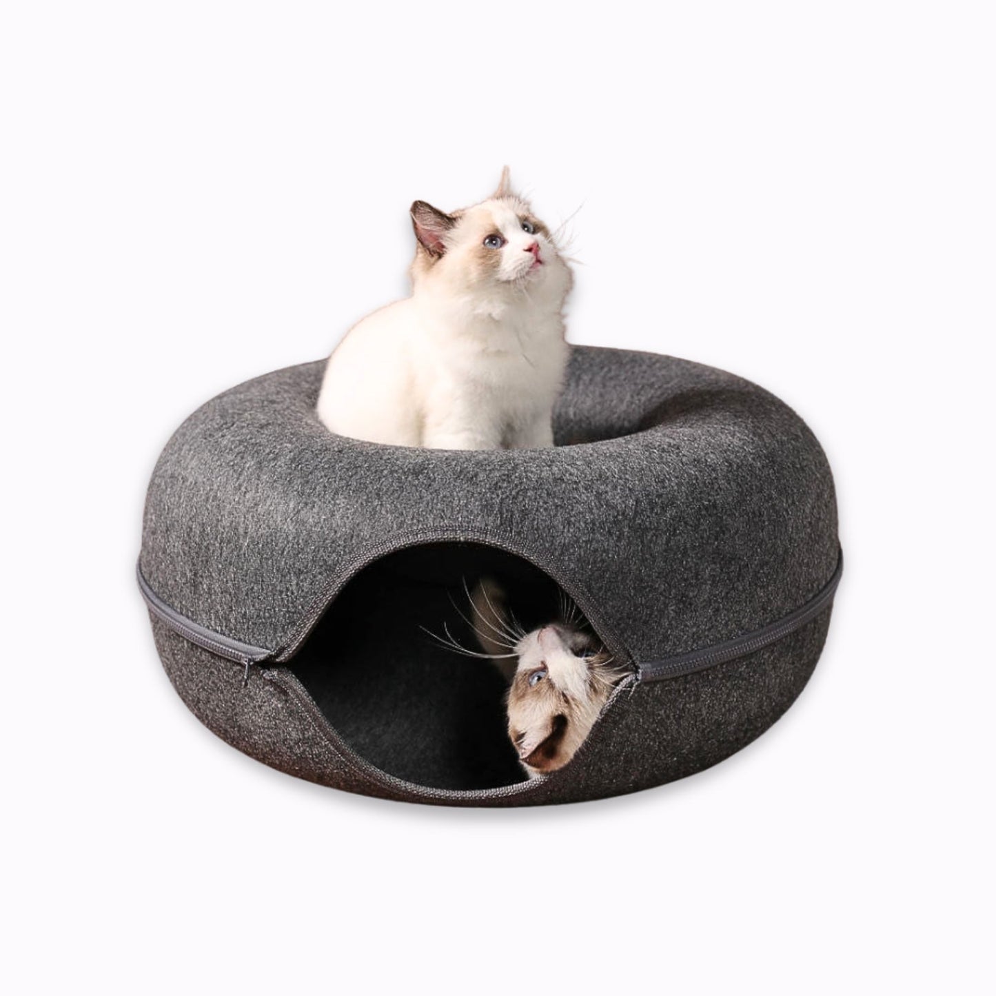 Pet Cavern™ Donut Cat Tunnel Bed