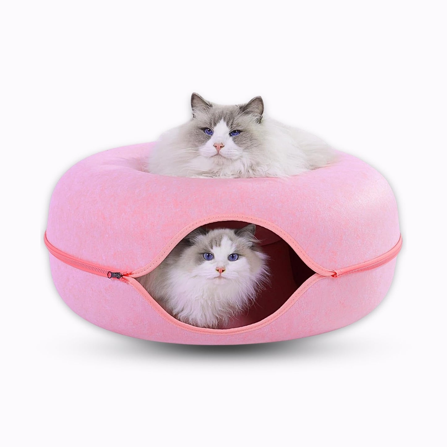 Pet Cavern™ Donut Cat Tunnel Bed
