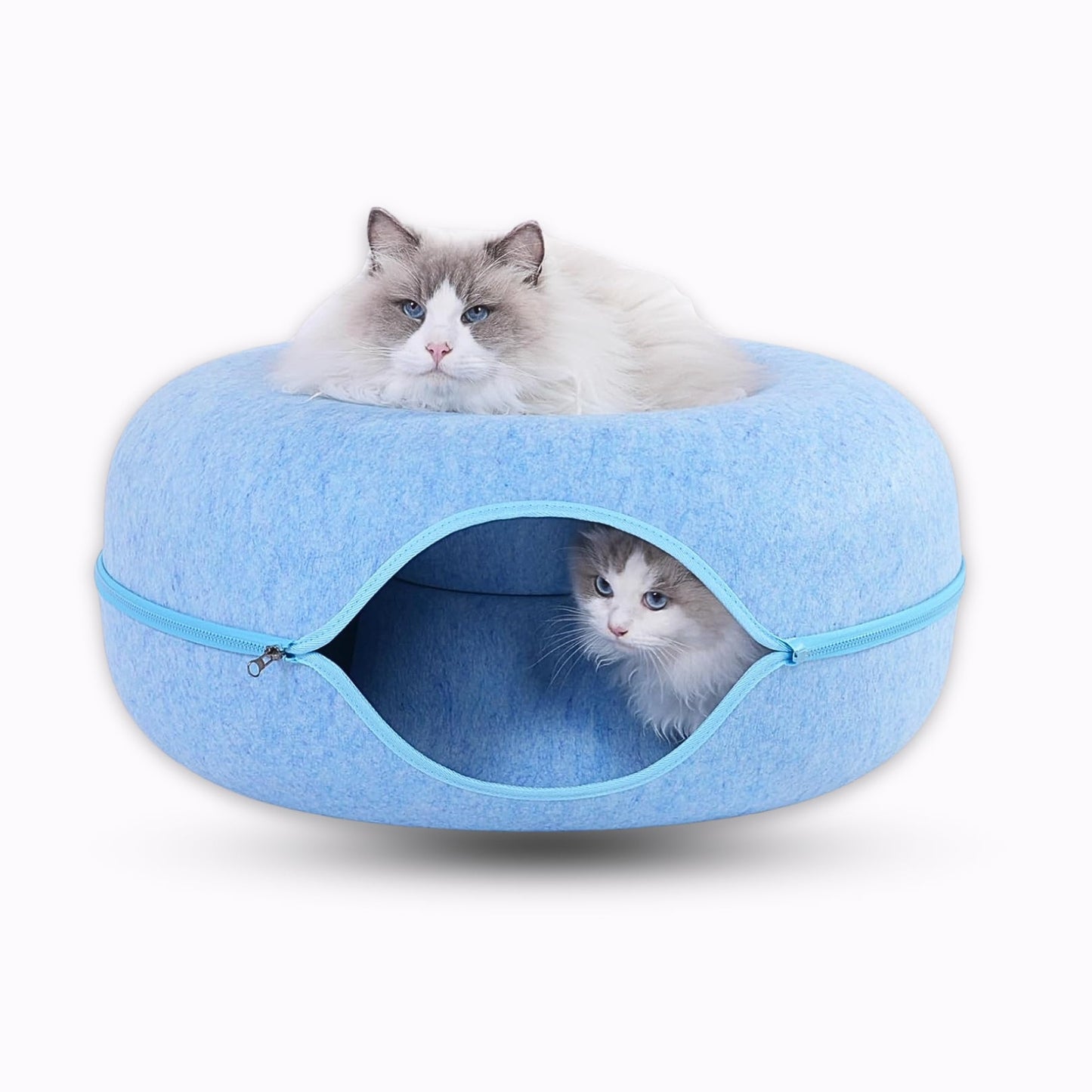 Pet Cavern™ Donut Cat Tunnel Bed