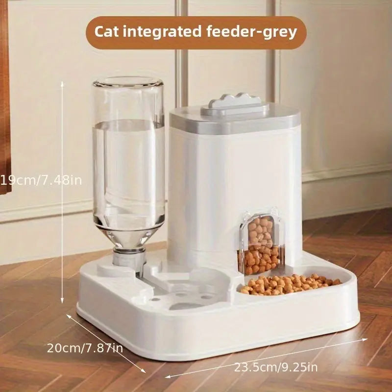 Automatic Cat & Dog Water Dispenser with Integrated Food Basin