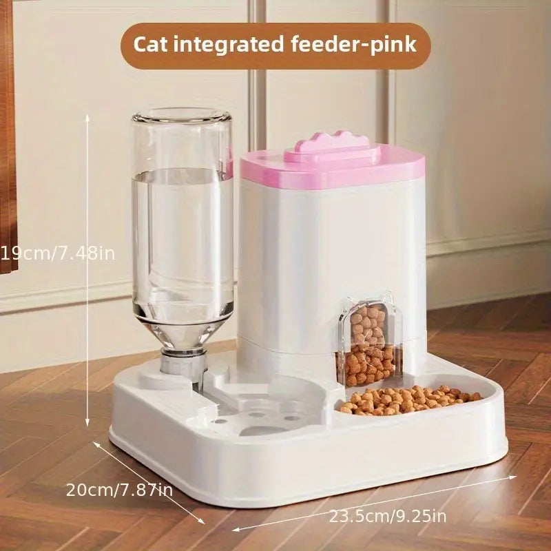 Automatic Cat & Dog Water Dispenser with Integrated Food Basin