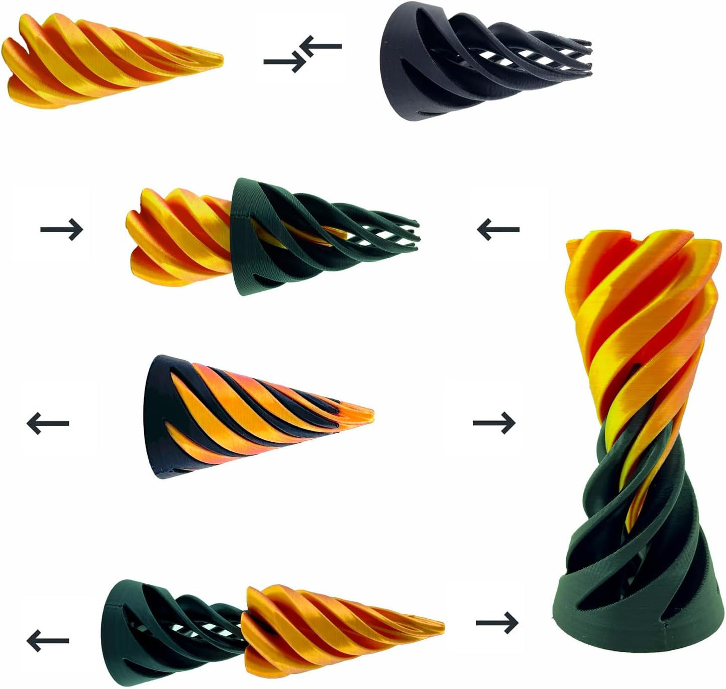 Infinity Twist™ – 3-Pack Impossible Spiral Cone Fidget Set