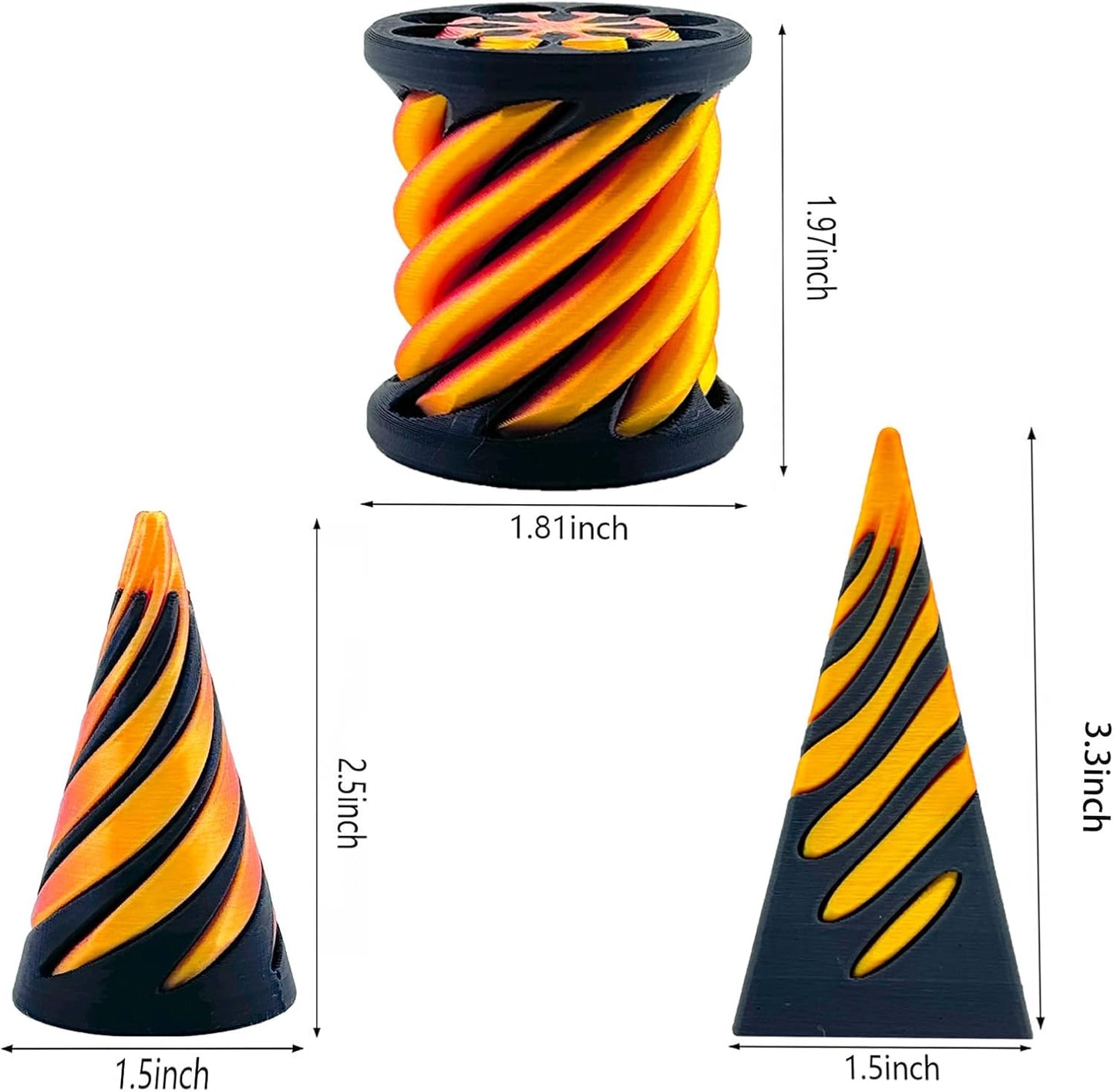 Infinity Twist™ – 3-Pack Impossible Spiral Cone Fidget Set