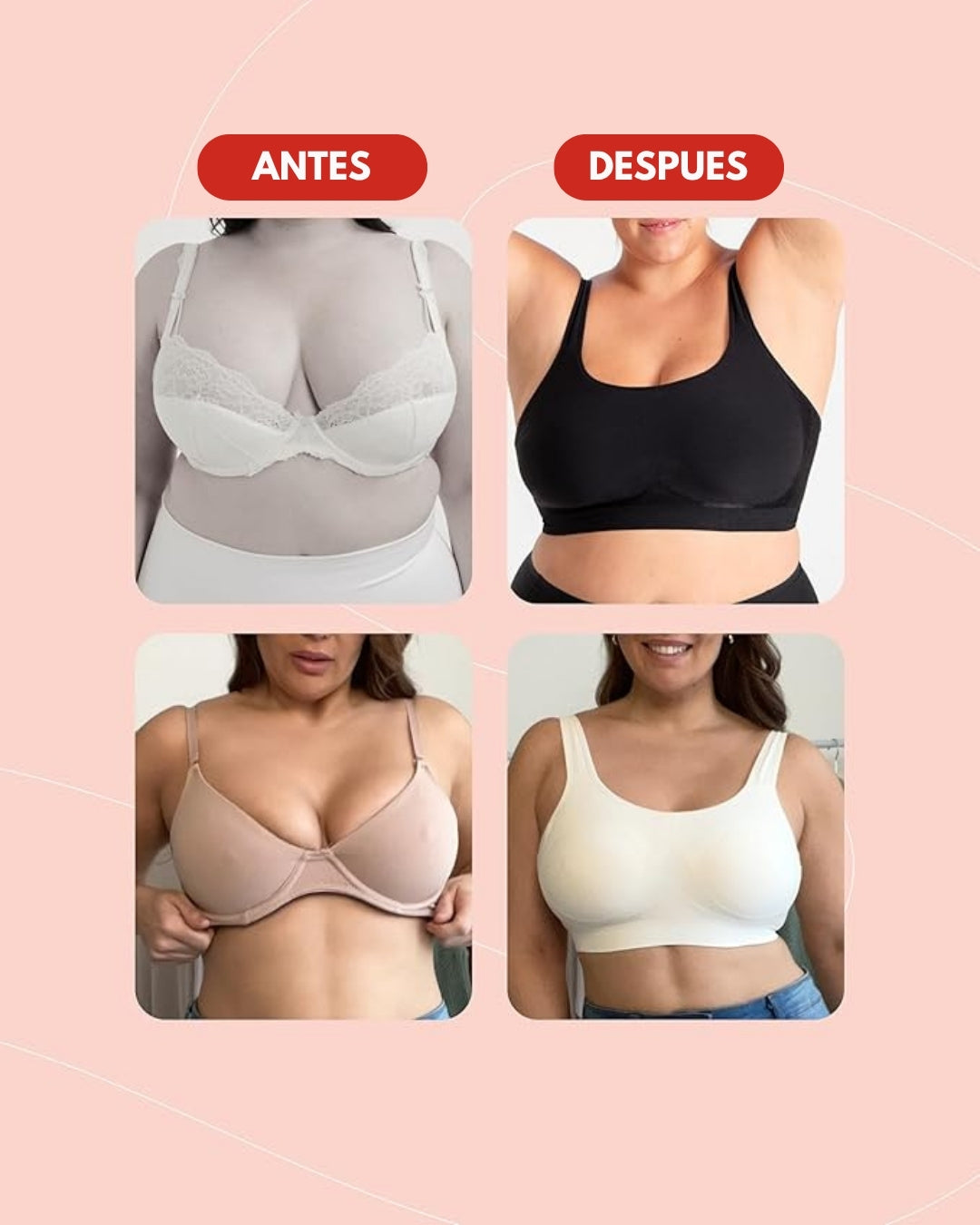 Second Skin Figure Bra Wide Strap 3x1