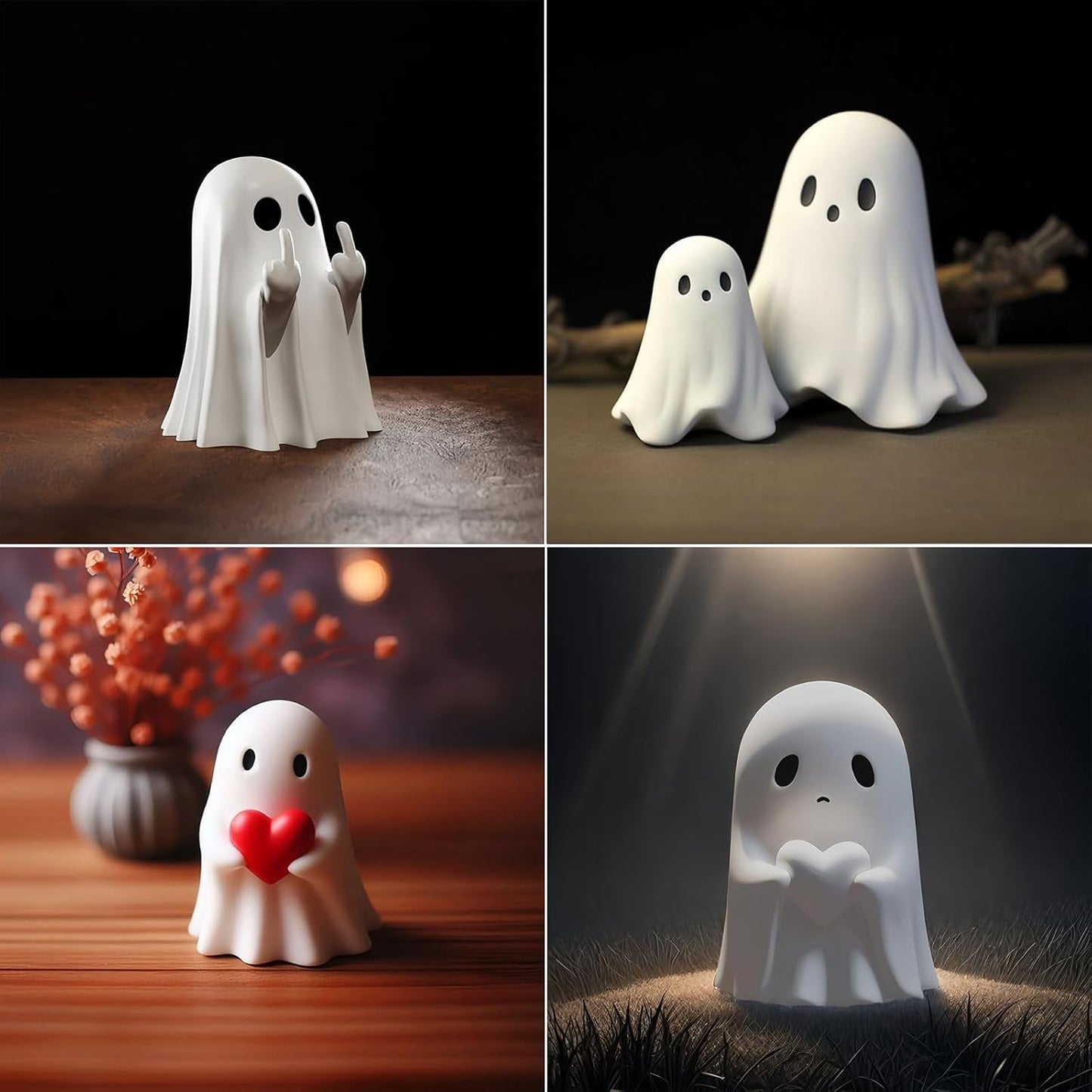 BooCrew™ – Cute & Spooky Halloween Ghost Figurine