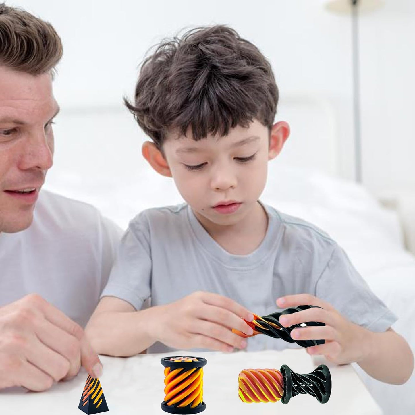 Infinity Twist™ – 3-Pack Impossible Spiral Cone Fidget Set