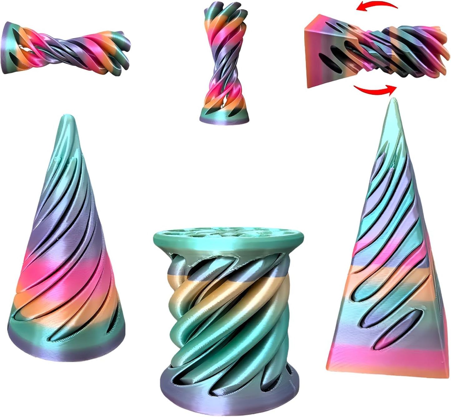 Infinity Twist™ – 3-Pack Impossible Spiral Cone Fidget Set