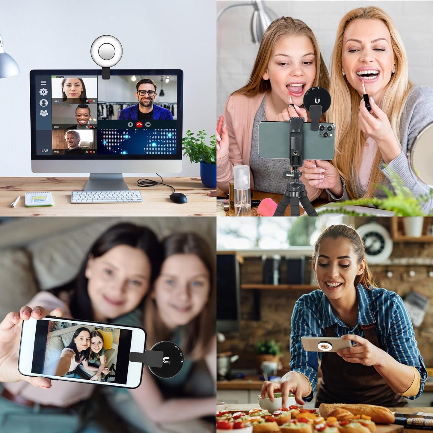 Magnetic Ring Light 4 Brightness 【Free Shipping】Level for Webcam Light/Zoom Lighting/Video Conference/Selfie