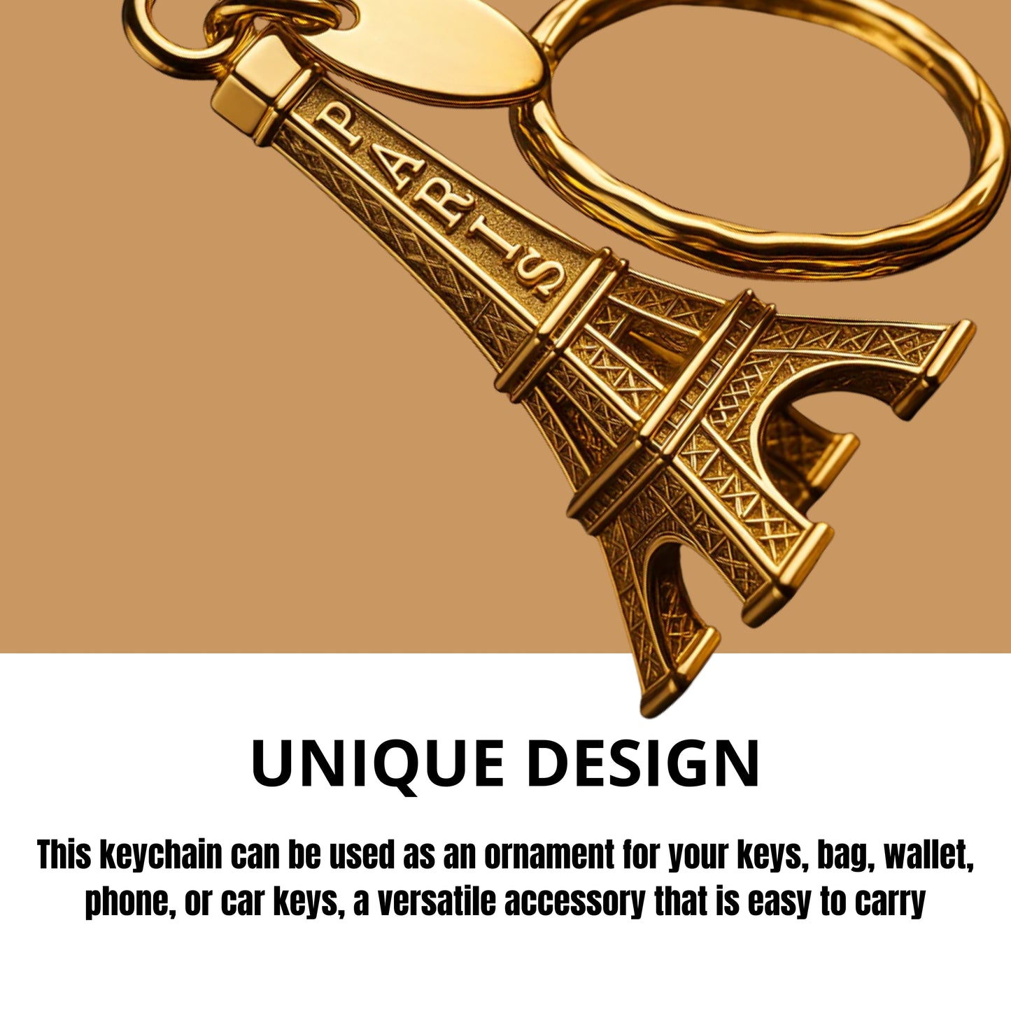 3D Eiffel Tower Keychain – Paris Souvenir (Pack of 25 to 125 units)
