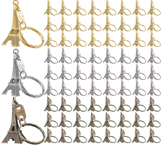 3D Eiffel Tower Keychain – Paris Souvenir (Pack of 25 to 125 units)