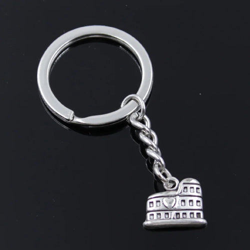 Rome Colosseum Keychain – Vintage Silver Design