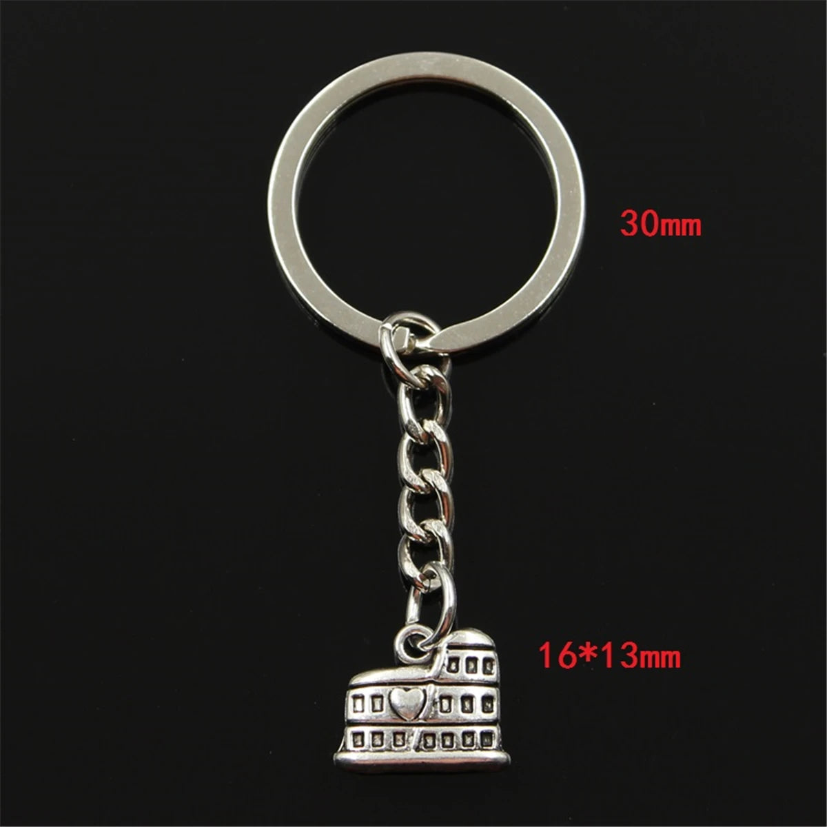 Rome Colosseum Keychain – Vintage Silver Design