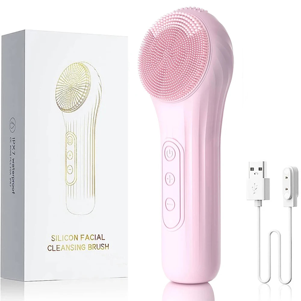 SonicPure – Waterproof Rechargeable Facial Cleansing Brush for Deep Exfoliation