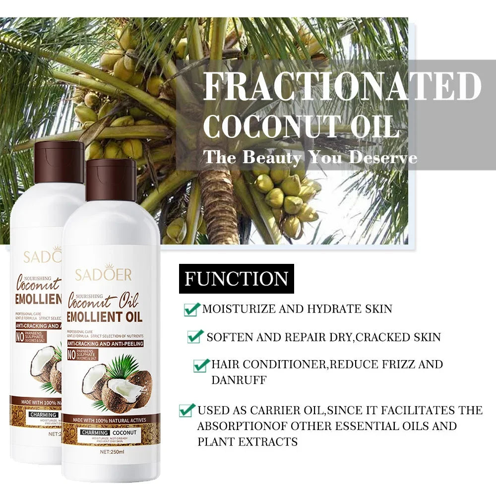 CocoPure Silk – 250ml Coconut Oil for Hydrated Skin and Frizz-Free Hair Care