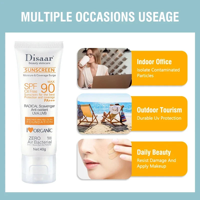 Disaar SPF 90 – Ultimate Facial & Body Sunscreen for Maximum UV Protection & Hydration