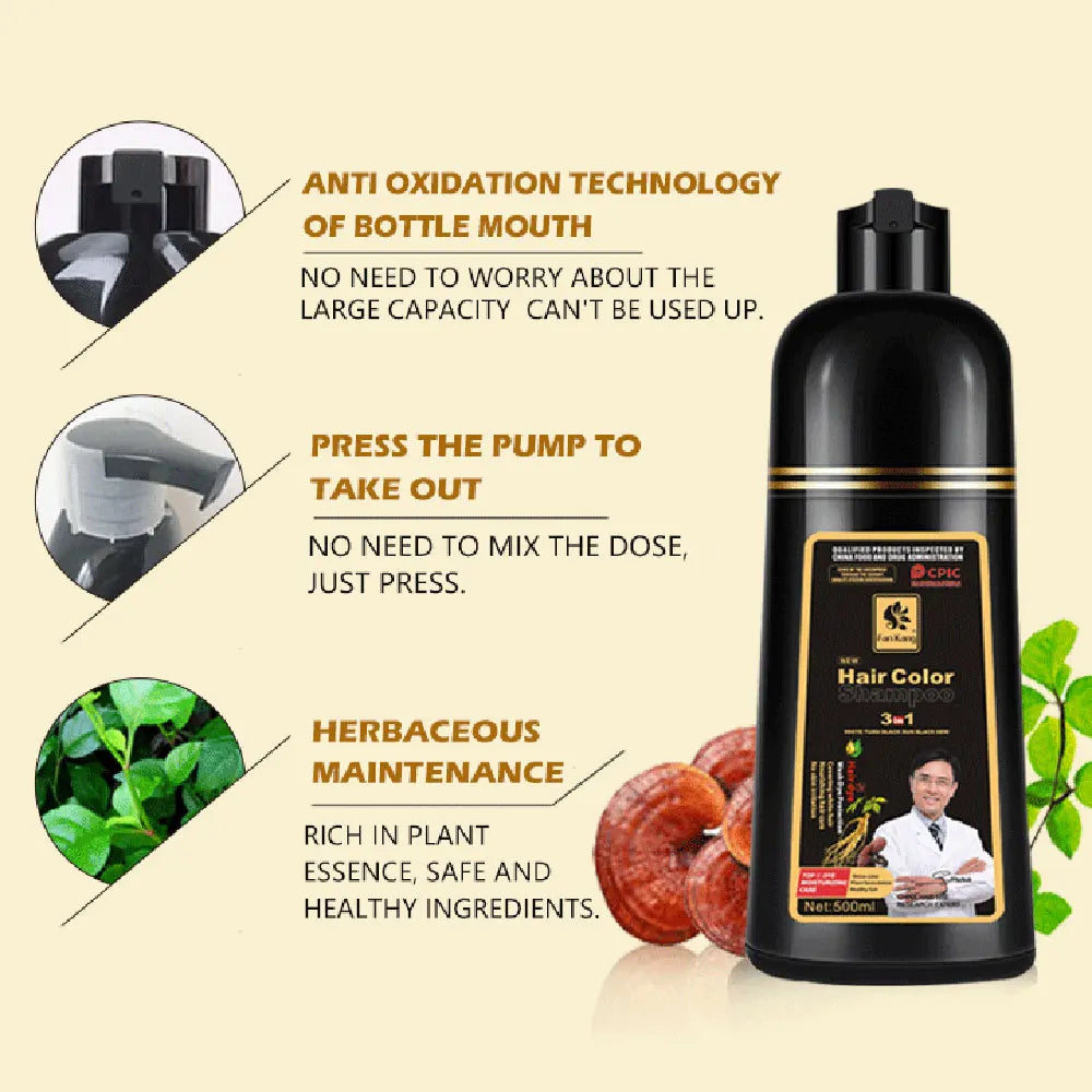 Eclipse Noir 3-in-1 – Instant Black Coloring Shampoo for Seductive Hair 500ml