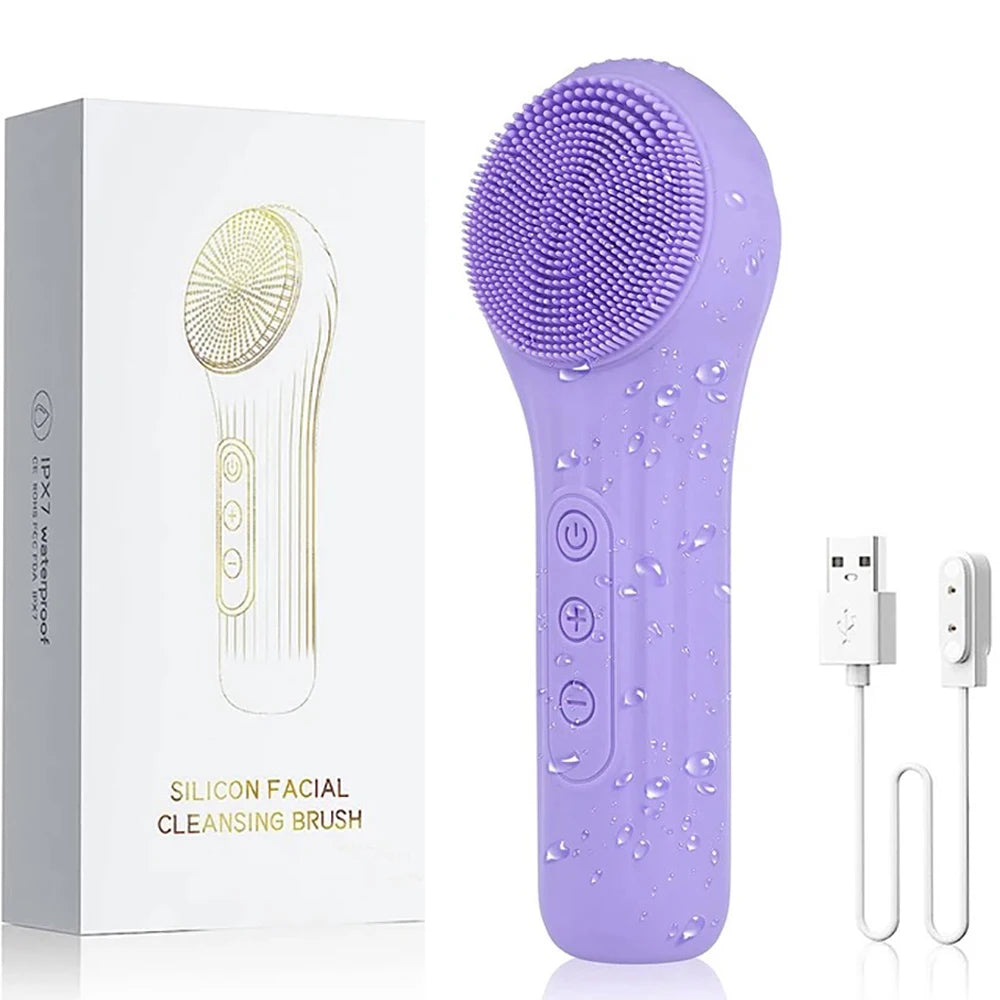 SonicPure – Waterproof Rechargeable Facial Cleansing Brush for Deep Exfoliation