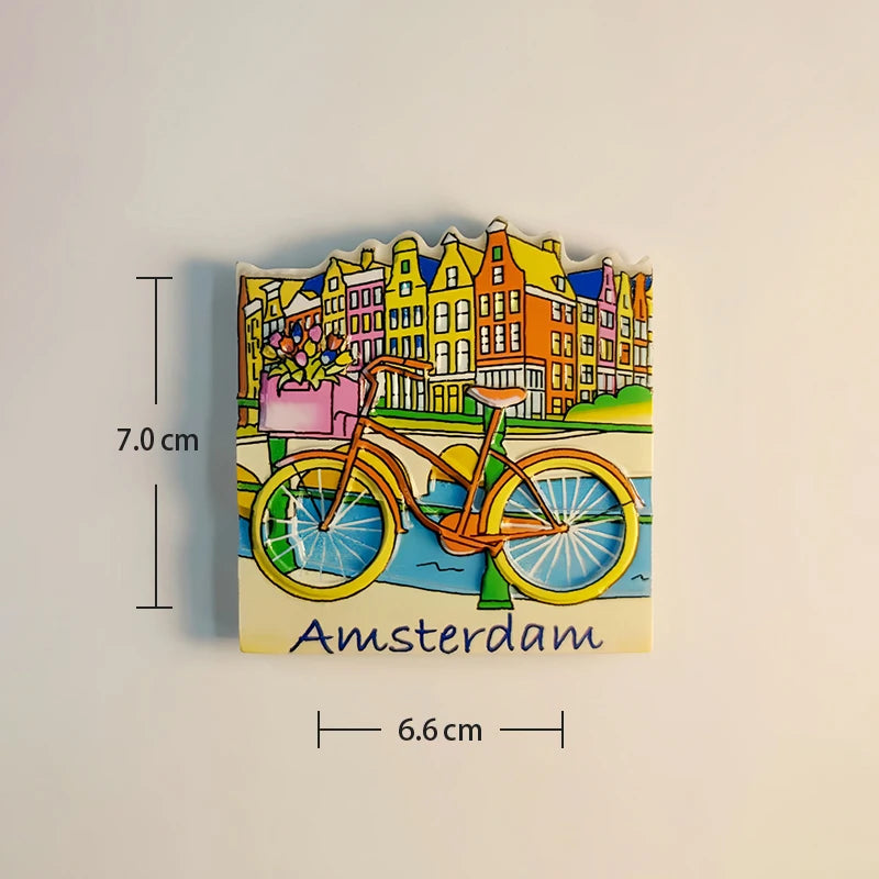 Amsterdam Fridge Magnet – Tourist Souvenir from the Netherlands