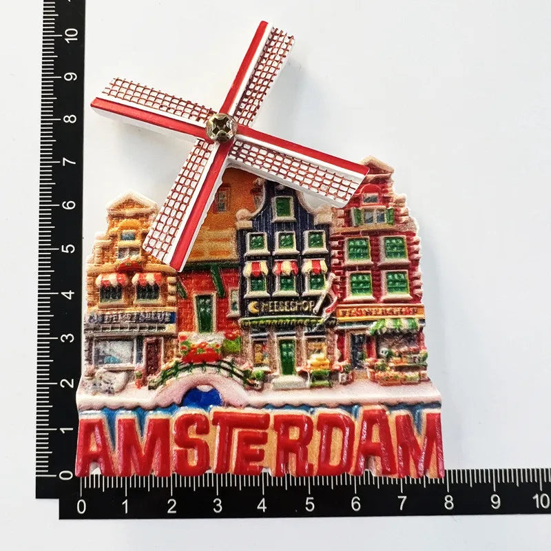 Amsterdam Fridge Magnet – Tourist Souvenir from the Netherlands