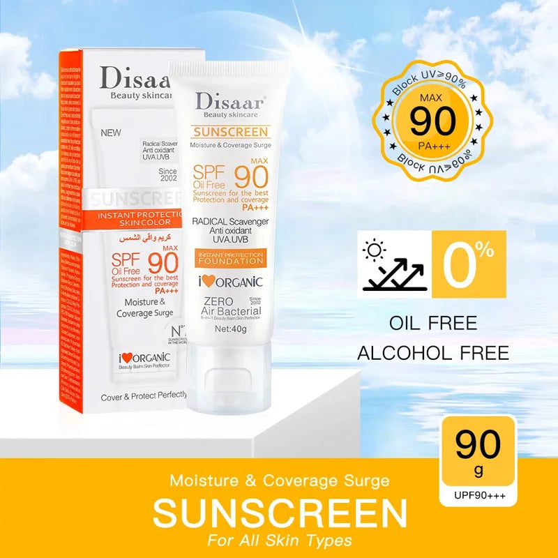 Disaar SPF 90 – Ultimate Facial & Body Sunscreen for Maximum UV Protection & Hydration