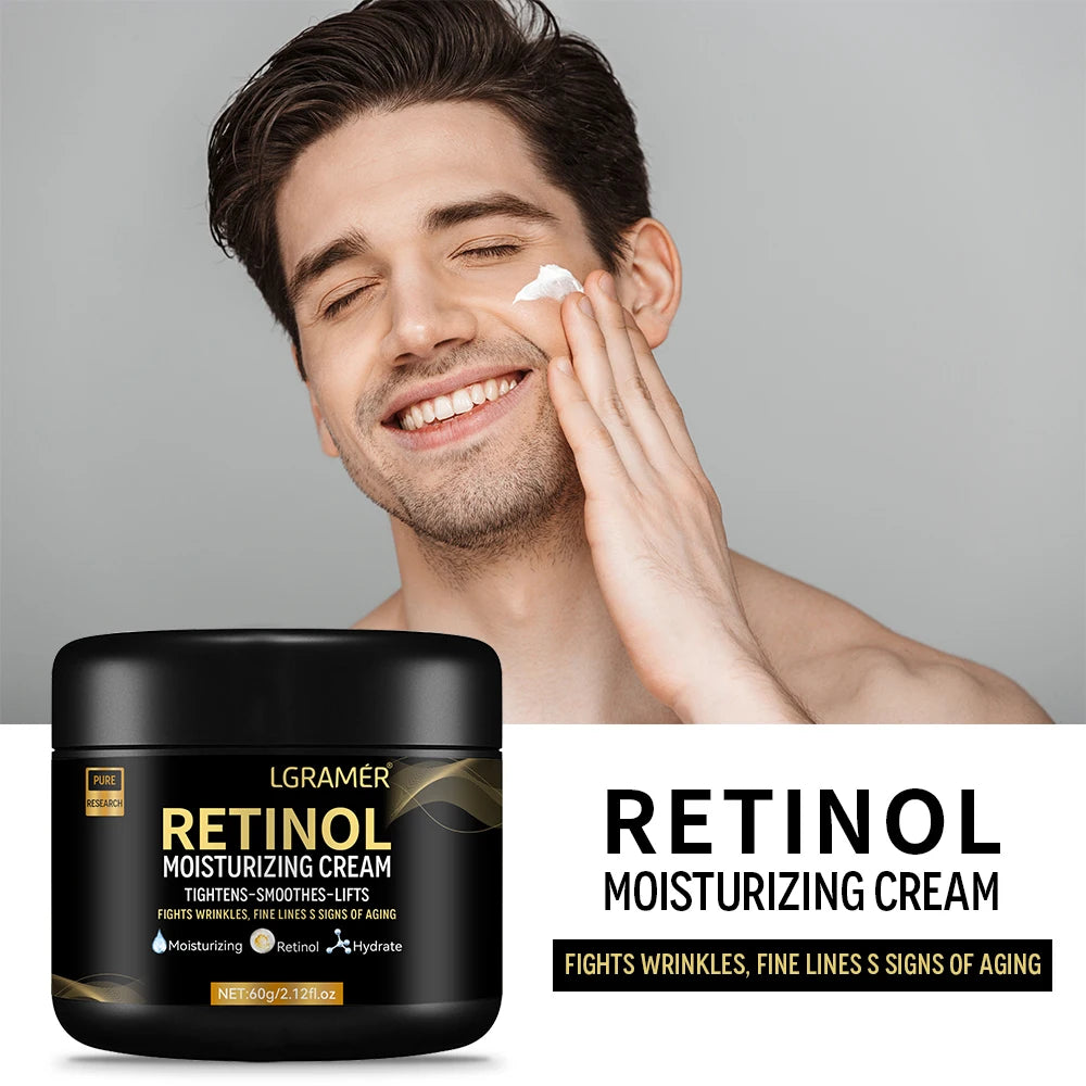 Men's Retinol Face Moisturizer – Anti-Wrinkle & Pore-Reducing Retinol Cream for Smooth, Youthful Skin