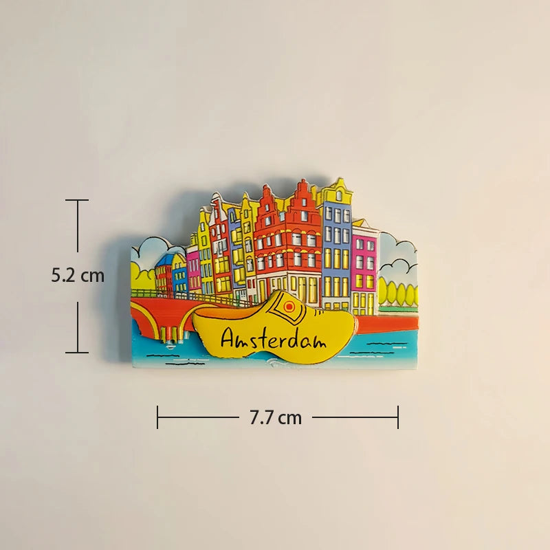 Amsterdam Fridge Magnet – Tourist Souvenir from the Netherlands