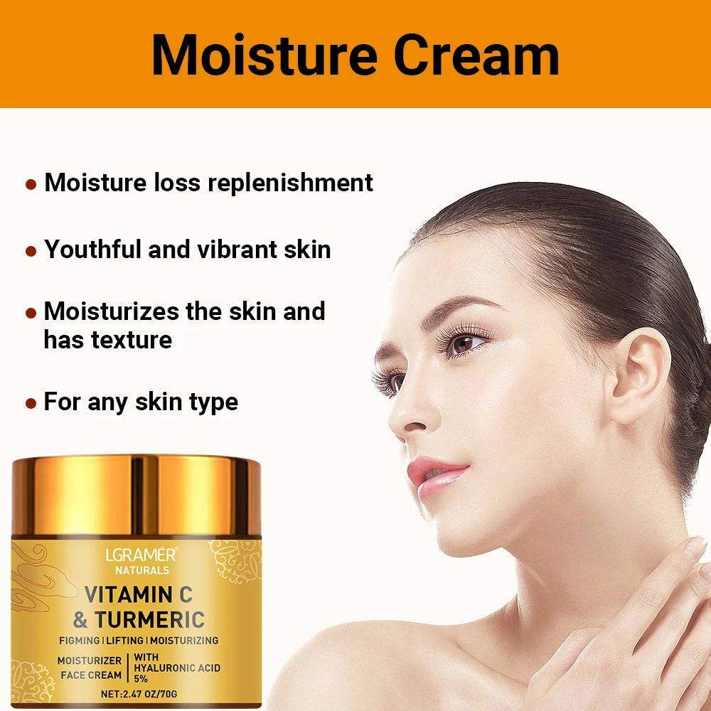GoldenRevive – Turmeric & Vitamin C Face Cream with Retinol for Firming & Whitening