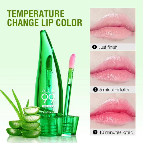 Langmanni Aloe Vera – Color-Changing & Hydrating Lip Glow for Long-Lasting Shine