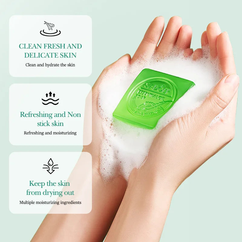 SADOER Aloe – Handmade Facial Soap for Moisturizing, Firming & Oil Control
