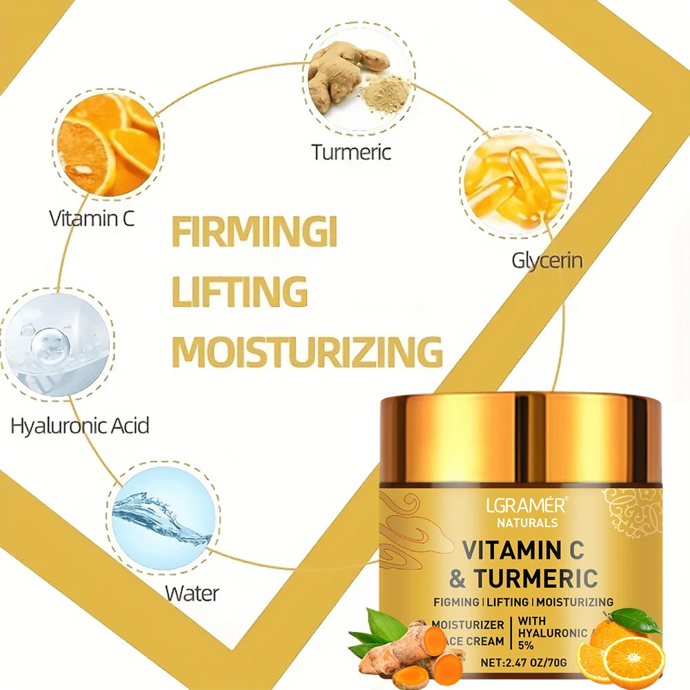 GoldenRevive – Turmeric & Vitamin C Face Cream with Retinol for Firming & Whitening