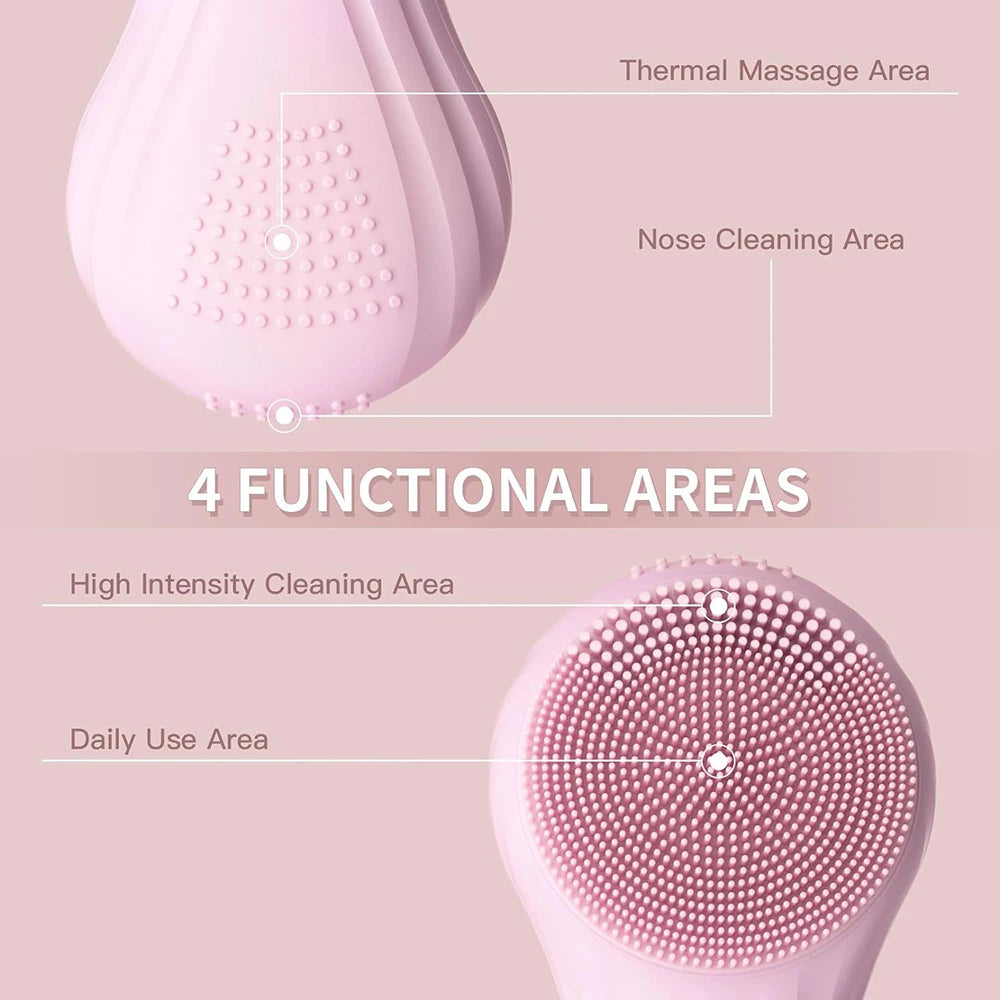 SonicPure – Waterproof Rechargeable Facial Cleansing Brush for Deep Exfoliation