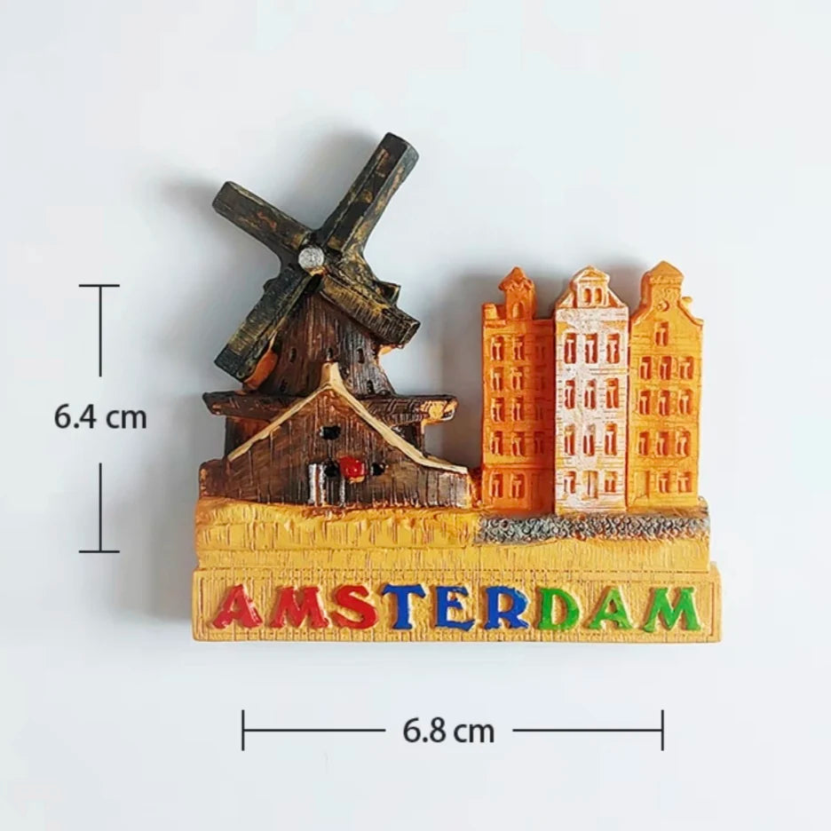 Amsterdam Fridge Magnet – Tourist Souvenir from the Netherlands