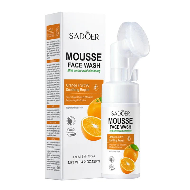 SAODER Fruits – Refreshing Facial Cleanser Foam for Deep Hydration & Glow