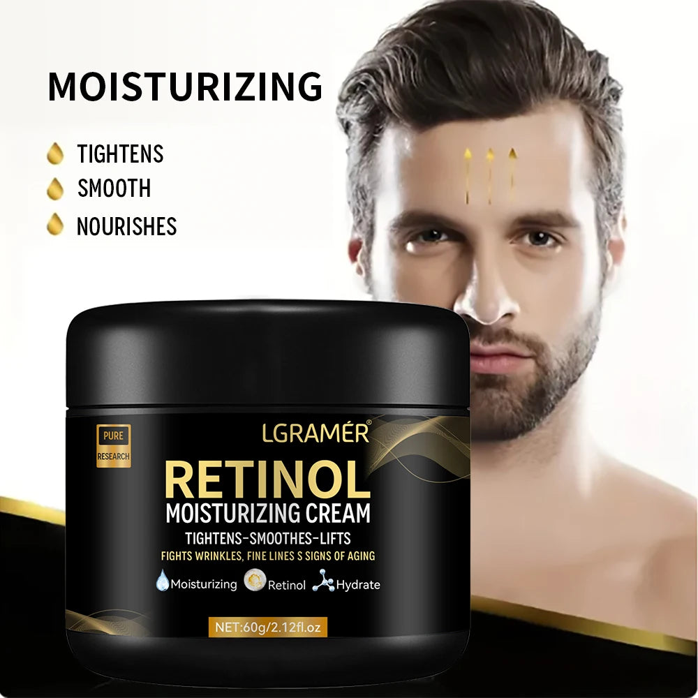Men's Retinol Face Moisturizer – Anti-Wrinkle & Pore-Reducing Retinol Cream for Smooth, Youthful Skin