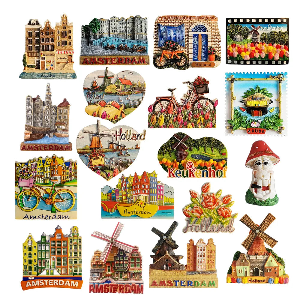 Amsterdam Fridge Magnet – Tourist Souvenir from the Netherlands