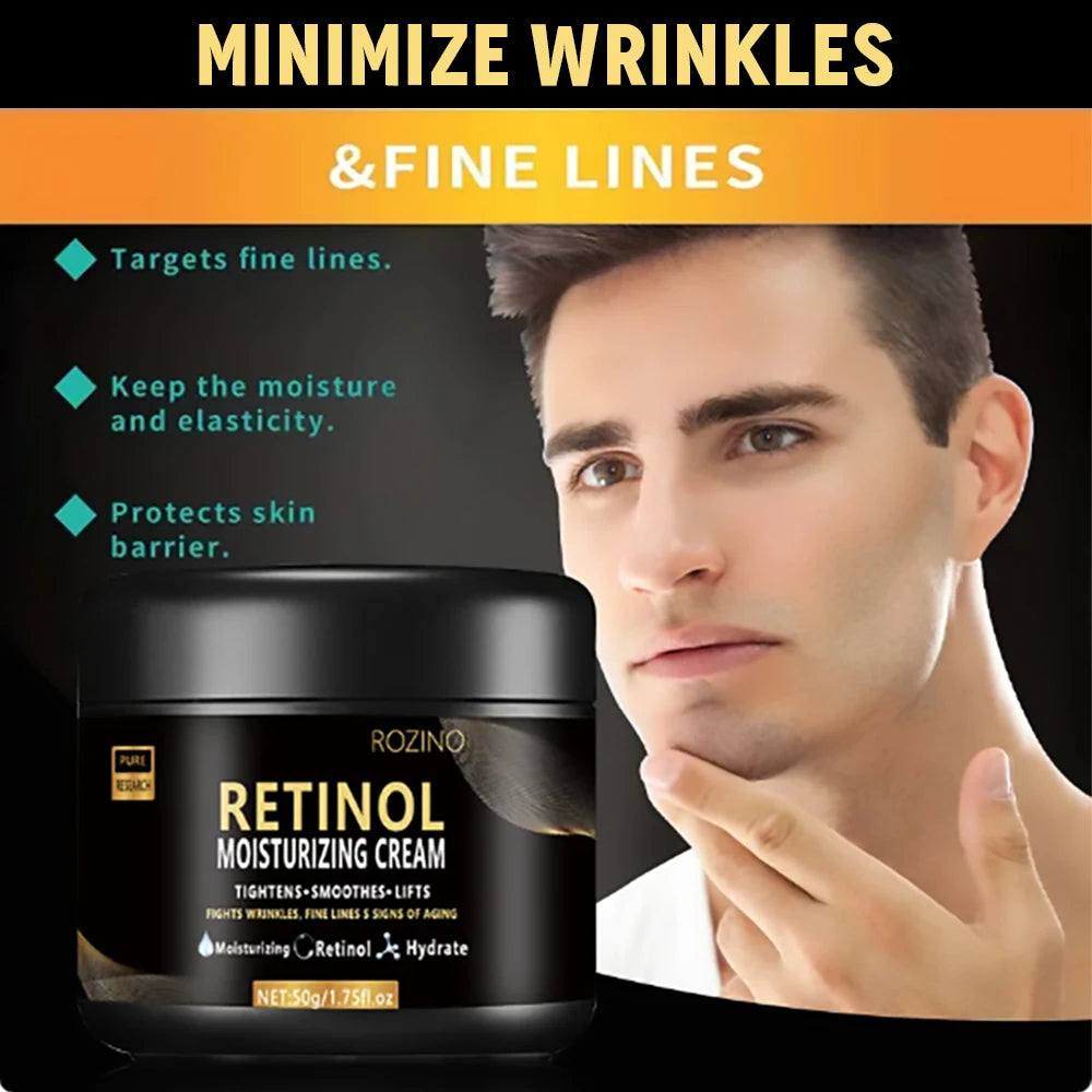 Men's Retinol Face Moisturizer – Anti-Wrinkle & Pore-Reducing Retinol Cream for Smooth, Youthful Skin