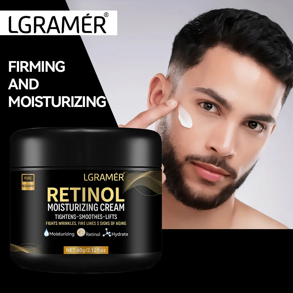 Men's Retinol Face Moisturizer – Anti-Wrinkle & Pore-Reducing Retinol Cream for Smooth, Youthful Skin