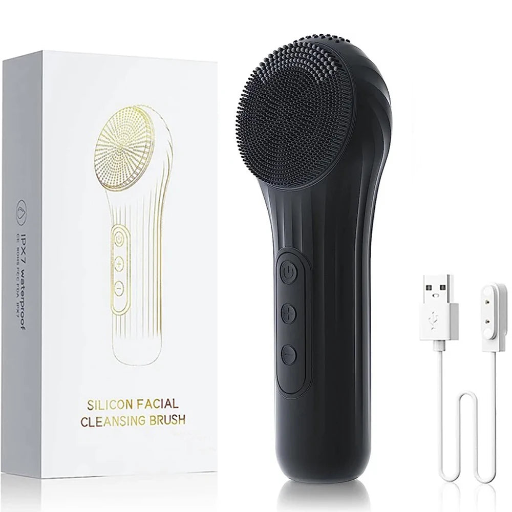 SonicPure – Waterproof Rechargeable Facial Cleansing Brush for Deep Exfoliation