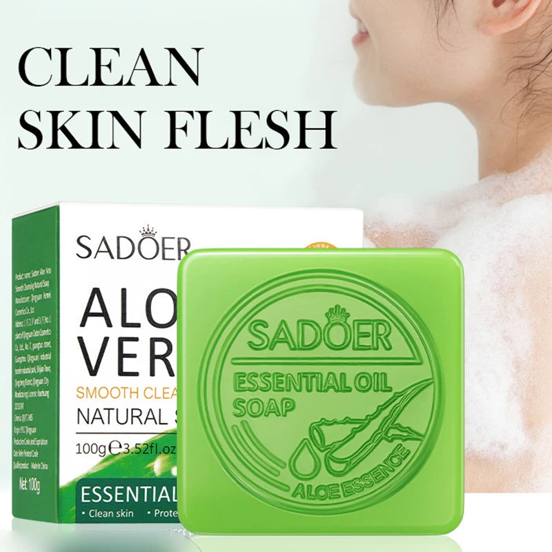 SADOER Aloe – Handmade Facial Soap for Moisturizing, Firming & Oil Control