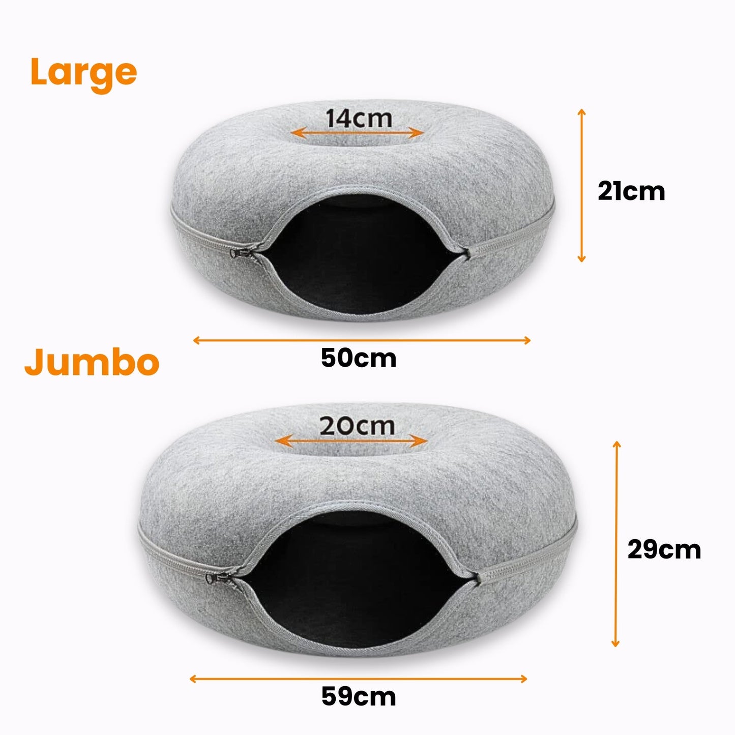 Pet Cavern™ Donut Cat Tunnel Bed