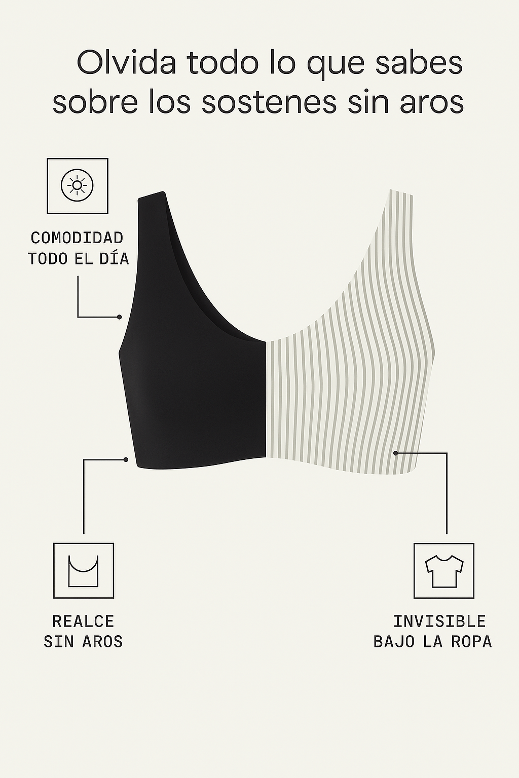Second Skin Figure Bra Wide Strap 3x1