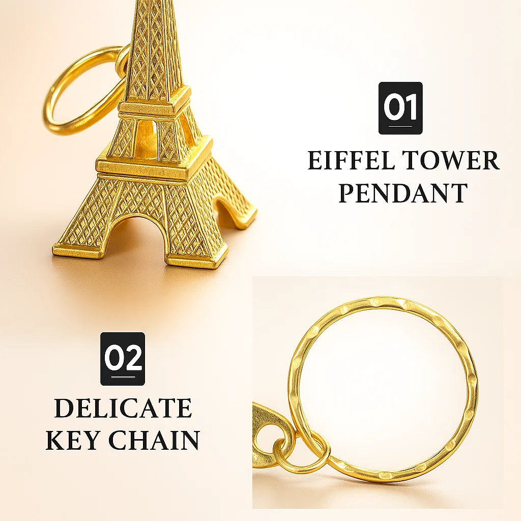 3D Eiffel Tower Keychain – Paris Souvenir (Pack of 25 to 125 units)