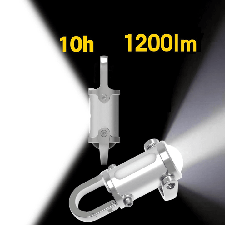Mini Keychain LED Flashlight - Fast Charging Bi-Directional Output Work Light with Emergency SOS