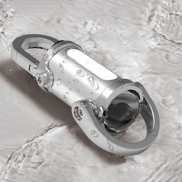 Mini Keychain LED Flashlight - Fast Charging Bi-Directional Output Work Light with Emergency SOS