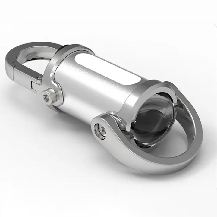 Mini Keychain LED Flashlight - Fast Charging Bi-Directional Output Work Light with Emergency SOS