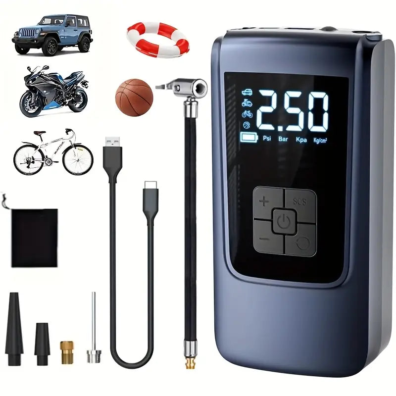 Portable Car Inflator Pump with LED Light