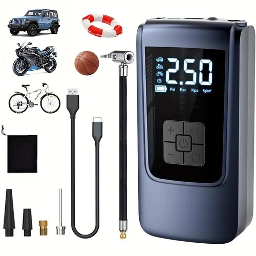 Portable Car Inflator Pump with LED Light