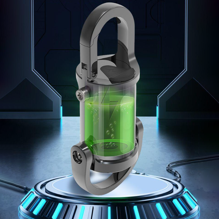 Mini Keychain LED Flashlight - Fast Charging Bi-Directional Output Work Light with Emergency SOS